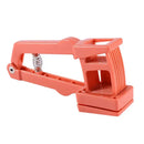 Light blue spring loaded garlic press slicer – kitchen tool