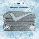 Light blue super soft cooling blanket – bedroom quilted bedspread