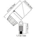 Light Fixture Black with 12V Heavy duty Die-cast Brass Feature