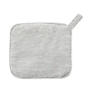 Light gray cotton linen coaster set with handle for dining room