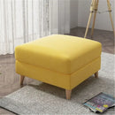 Light gray jacquard square stool cover living room ottoman protector