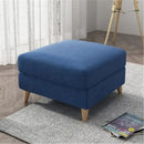 Light gray jacquard square stool cover living room ottoman protector
