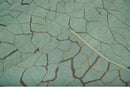 Light Green and Charcoal Hand loom Modern Crack Design 5x8 Wool and Art Silk Area Rug