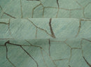 Light Green and Charcoal Hand loom Modern Crack Design 5x8 Wool and Art Silk Area Rug