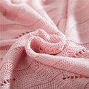 Light green bamboo knitted cooling blanket bedroom ribbed throw