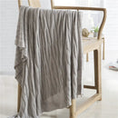 Light green bamboo knitted cooling blanket bedroom ribbed throw