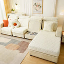 Light green hexagonal quilted jacquard sofa seat cover living room