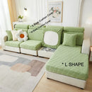 Light green hexagonal quilted jacquard sofa seat cover living room
