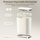 Light luxury bathroom trash can cream sensor waste bin kitchen