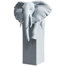 Light luxury light blue elephant ornaments living room sculpture