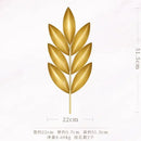 Light luxury iron golden wheat leaf wall decoration living room