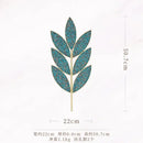 Light luxury iron golden wheat leaf wall decoration living room