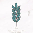 Light luxury iron golden wheat leaf wall decoration living room