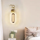 Light luxury modern gold deer wall lamp set bedroom sconces