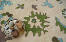Light Peach, Green and Aqua Hand knotted Traditional Oushak 9x12 wool Area Rug