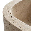 Light Travertine Rectangular Bathtub - 32"x60"x22" - Honed (Partially Filled)