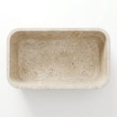 Light Travertine Rectangular Bathtub - 32"x60"x22" - Honed (Partially Filled)