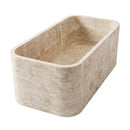 Light Travertine Rectangular Bathtub - 32"x60"x22" - Honed (Partially Filled)