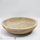 Light Travertine Round Vessel Sink