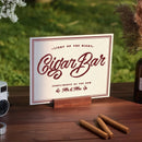 Light Up The Night Cigar Bar Wedding Table Sign