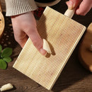 Light wood ridged garganelli board kitchen pasta maker tool