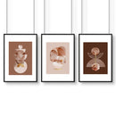 Mid century modern artwork | set of 3 framed wall art prints