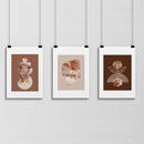 Mid century modern artwork | set of 3 framed wall art prints