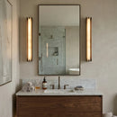 Linear Symmetry Alabaster Wall Sconce