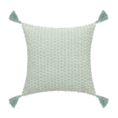 Linen embroidery leaves cushion cover cream & beige living room