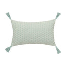 Linen embroidery leaves cushion cover cream & beige living room