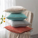 Linen fringe cushion cover neutral tones living room pillow
