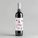 Lingerie Party Bachelorette Wine Label