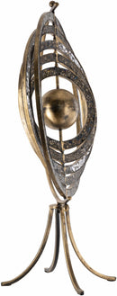 Linntown Antique Gold Circular Metal Sculpture - Clearance