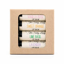 Lip Balm Set | Pack of 4 | Sweet Orange, Vanilla Rose, Lime Basil, And Lavender Scents | The Salvy Lady