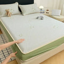 Little bear gray jacquard cooling mat bedroom mattress pad