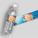 Little Mermaid Birthday Water Bottle Labels