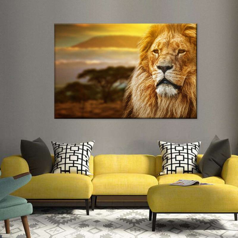 Lion In African Safari Wall Art