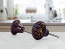 Mascot Hardware 1-1/2", 38mm, Golden Over Blue Drawer Cabinet Round Knob