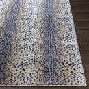 Pointblank Tan & Navy Leopard Print Area Rug
