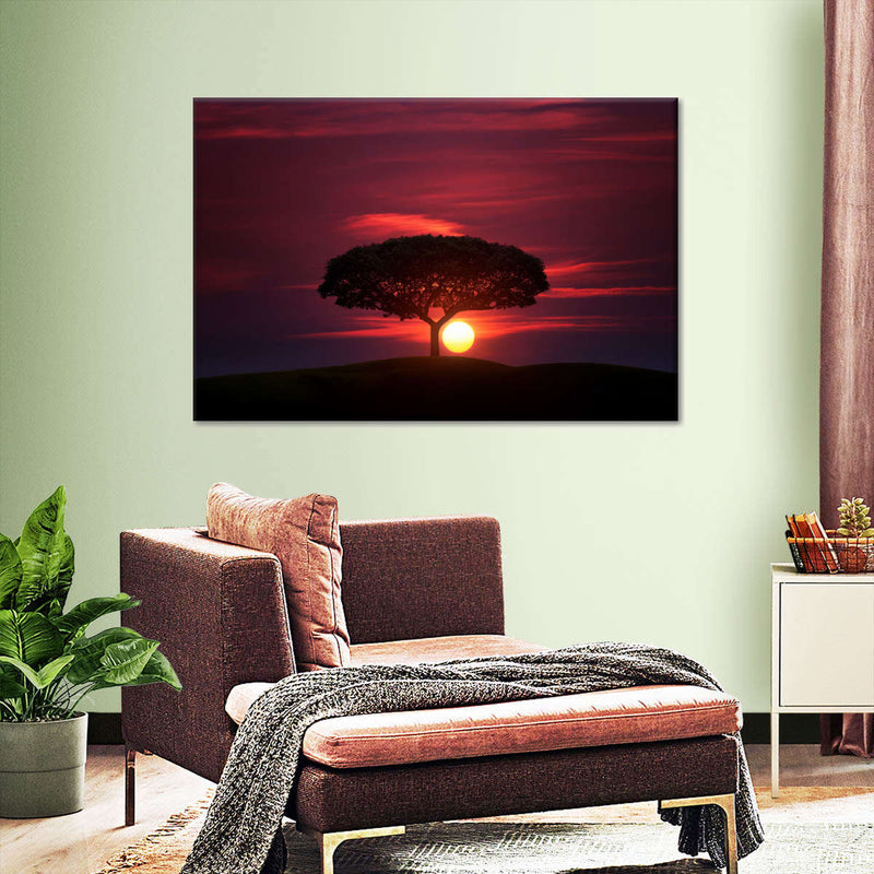 African Sunset Sky Wall Art