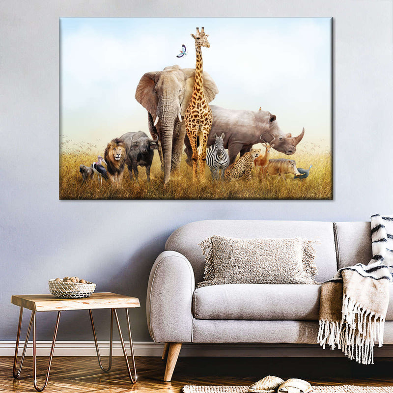 Kenyan Safari Animals Wall Art