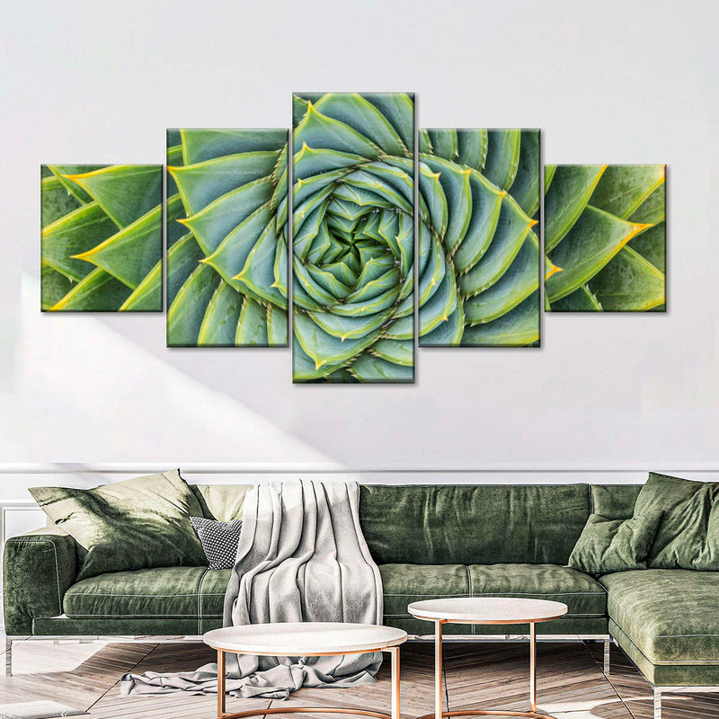 Spiral Succulent Wall Art