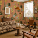 Agave Valley Wallpaper, terra cotta