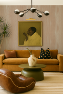Dolce Stripe Wallpaper, off-white and peach