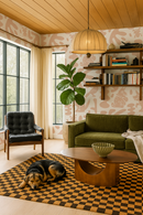 Abstract Animales Wallpaper, white and peach