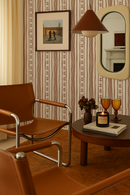 Daisy Chain Stripe Wallpaper, beige and brown