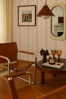 Daisy Chain Stripe Wallpaper, beige and peach