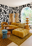 Abstract Animales Wallpaper, white and black
