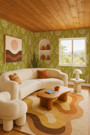 Desert Sky Wallpaper, chartreuse and white