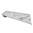 White Faux Marble 24-in Cast Aluminum Downspout Gutter Splash Block
